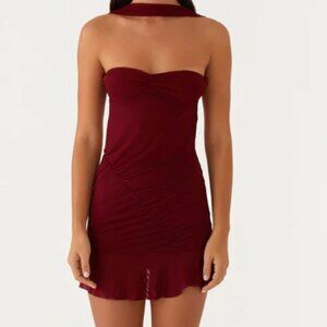 Peppermayo Exclusive - Pari Open Back Mini Dress - Mulberry